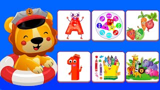 Best Learn ABC Song ABCD 123 Colors Shapes Animals Fruits and Vegetables  Early Education [upl. by Ellenehs121]