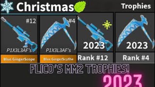 Claiming My Christmas Trophies in Flico’s MM2 [upl. by Ahsitahs184]