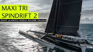 This giant 40knot trimaran is out to smash the round the world record [upl. by Muhcan]