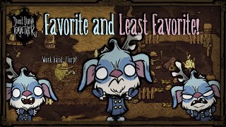 My Favorite And Least Favorite Things About Every Survivor Dont Starve Together [upl. by Aitnis]