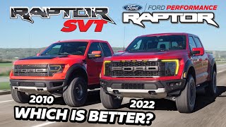 AMERICAN LEGENDS NEW Ford F150 Raptor vs 2010 F150 Ford Raptor [upl. by Rosa]