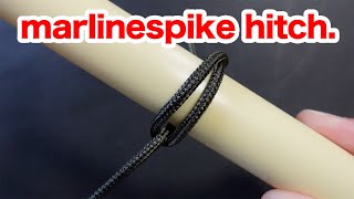 How to tie a marlinespike hitch You can easily tie a rope to a stick Ropework [upl. by Georg930]