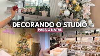 DECORANDO O STUDIO PARA O NATAL  VLOG [upl. by Mook]