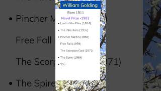 William Golding Famous Works chronology in English Literature for UGC NET JRF Exam  williamgolding [upl. by Suiravaj]