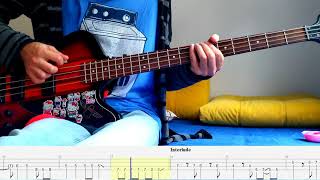 Lithium – Nirvana – Bass cover with tabs 4k [upl. by Htebzile]