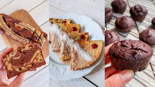 DOLCI VEGANI PROTEICI con FARINA DI CECI 3 Ricette facili per colazioni o merende senza glutine [upl. by Drue]