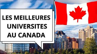 TOP 10 des meilleures universités du Canada [upl. by Llaccm830]