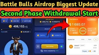 Battle Bulls Airdrop Phase 2 Withdrawal Started  StepbyStep Guide [upl. by Bills]