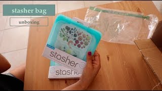 STASHER bag  UNBOXING amp FIRST IMPRESSION [upl. by Ikceb337]