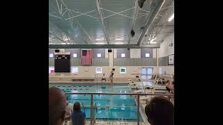 202A Back Somersault Straight 1st place vs Watertown  Lewis Mills [upl. by Ahsenid]