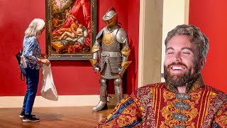 Sneaking a Knight into a Museum to Scare People [upl. by Ahsielat]