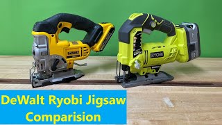 Cordless Jigsaw Comparison Dewalt DCS331 and Ryobi P5231 [upl. by Dougy975]