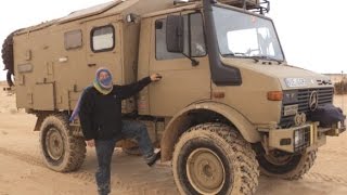 UNIMOG U 435  1300L in der Sahara Fahrt durch Dünen [upl. by Eimrej541]