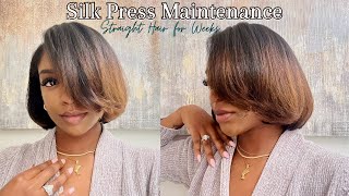 HOW I MAINTAIN MY SILK PRESS FOR WEEKS  Products amp How I Wrap My Hair  Chavi Allie [upl. by Brower982]