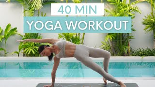 40 MIN YOGA WORKOUT  Full Body Yoga Flow For Strength amp Flexibility [upl. by Assirolc]