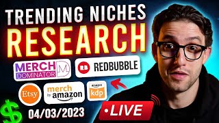 Merch By Amazon Niche Research  Amazon Print On Demand Niche Research Live Stream [upl. by Ermentrude]