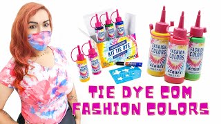 Como Fazer Tie Dye com a Tinta Fashion Colors Aquarela Silk [upl. by Asilat]