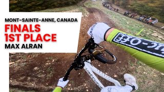 GoPro FIRST PLACE at Mont Sainte Anne  Max Alran  Juniors Finals  24 UCI DH MTB World Cup [upl. by Zelle]