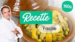 Recette facile  tajine de poulet et citron confit  750g [upl. by Arahc]