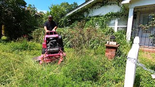 SENIOR CITIZEN was VERY HESITANT to LET ME CUT her LAWN but NO ONE else WOULD TOUCH IT [upl. by Eikciv533]