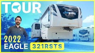 TOUR  2022 Jayco Eagle 321RSTS Full Time Rear Living Camper Trailer Southern RV McDonough GA [upl. by Currier]