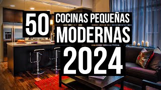 50 COCINAS MODERNAS PEQUEÑAS 2024  TENDENCIAS en DECORACIÓN DISEÑOS MUEBLES DE COCINAS y COLORES [upl. by Pancho]