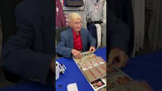 MLB Legend Bobby Shantz Signs 1952 Baseball Card for Fan [upl. by Oreves]