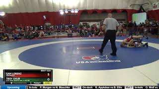 Juniors 132 Sam Lorenz Waunakee Vs Troy Daub City Kids Wrestling Club Inc [upl. by Onairda]