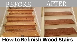 How to Refinish Wood Stairs [upl. by Hulbert]