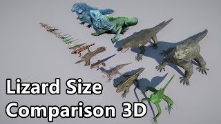 Lizard size comparison 3D [upl. by Azerila]