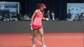 Sorana Cirstea service game vs Anna Chakvetadze  Porsche Tennis Grand Prix 2012 [upl. by Endys]