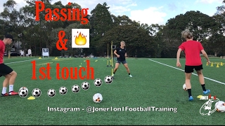 Loads of different soccer drills that work on 1st touch amp passing [upl. by Ayaladnot]