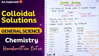 Chemistry  Lec8  Colloidal Solutions  Chapter1 Matter  An Aspirant [upl. by Abrams]