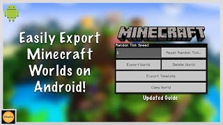 How to Easily Export and Save Minecraft Worlds on Android [upl. by Avron]