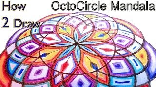 ❁ How To Draw Mandala ❁ OctoCircles  DearingDraws [upl. by Foster]