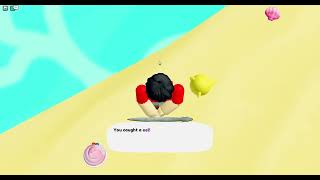 Reaching level 70 fishing for a pro fishing rod in roblox squishmallows [upl. by Rotceh448]