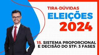 ELEIÇÕES 2024  TiraDúvidas  Sistema Proporcional e a decisão do STF  A regra das 3 fases [upl. by Tija226]