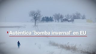 ¡Estados Unidos en emergencia Bomba invernal afecta a 35 estados y se esperar inundaciones [upl. by Jacobah569]