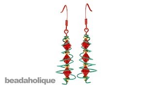 How to Make a Wire Spiral Christmas Tree Earring [upl. by Andersen143]