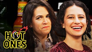 Abbi and Ilana of Broad City Go Numb While Eating Spicy Wings  Hot Ones [upl. by Gunas]