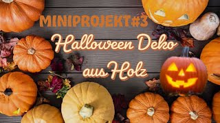 Miniprojekt 3 🎃Halloween Geister👻halloween woodworking diy basteln heimwerken wood [upl. by Akenom]