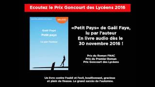 Ecoutez le Prix Goncourt des Lycéens 2016  quotPetit Paysquot de Gaël Faye lu par lauteur [upl. by Kaplan484]