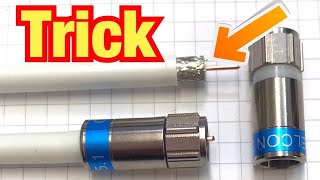 TRICK bei FStecker aufbringen  Koaxialkabel Kompressionsstecker  Proofwood [upl. by Dickson]