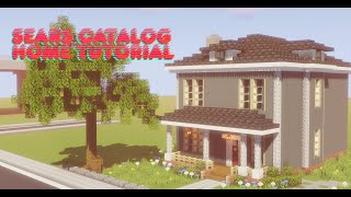 Minecraft Sears Catalog House  Tutorial  Timelapse [upl. by Simsar]