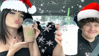 shake shack christmas milkshakes and mukbang with my brother [upl. by Gennifer]