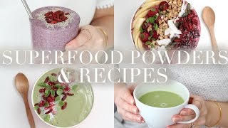 Superfood Powder Favourites amp Recipes VeganPlantbased  JessBeautician [upl. by Naharba522]