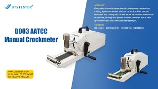 D003 AATCC Manual Crockmeter [upl. by Zanas]