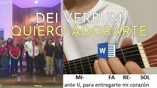 QUIERO ADORARTE letra acordes WORD [upl. by Redle319]