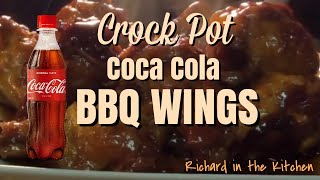 CROCK POT COCA COLA BBQ WINGS  Sweet and tender [upl. by Eirrot399]