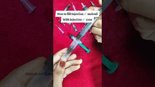 How to make Injection💉Syringe Mehndi Cone injection heena cone mehndi injectionmehndi [upl. by Kella901]